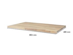 Malm Kommode mit Massivholzdeckplatte aus Eiche Weiß geölt in 26 mm Stärke mit Bemaßung 804 mm x 482 mm