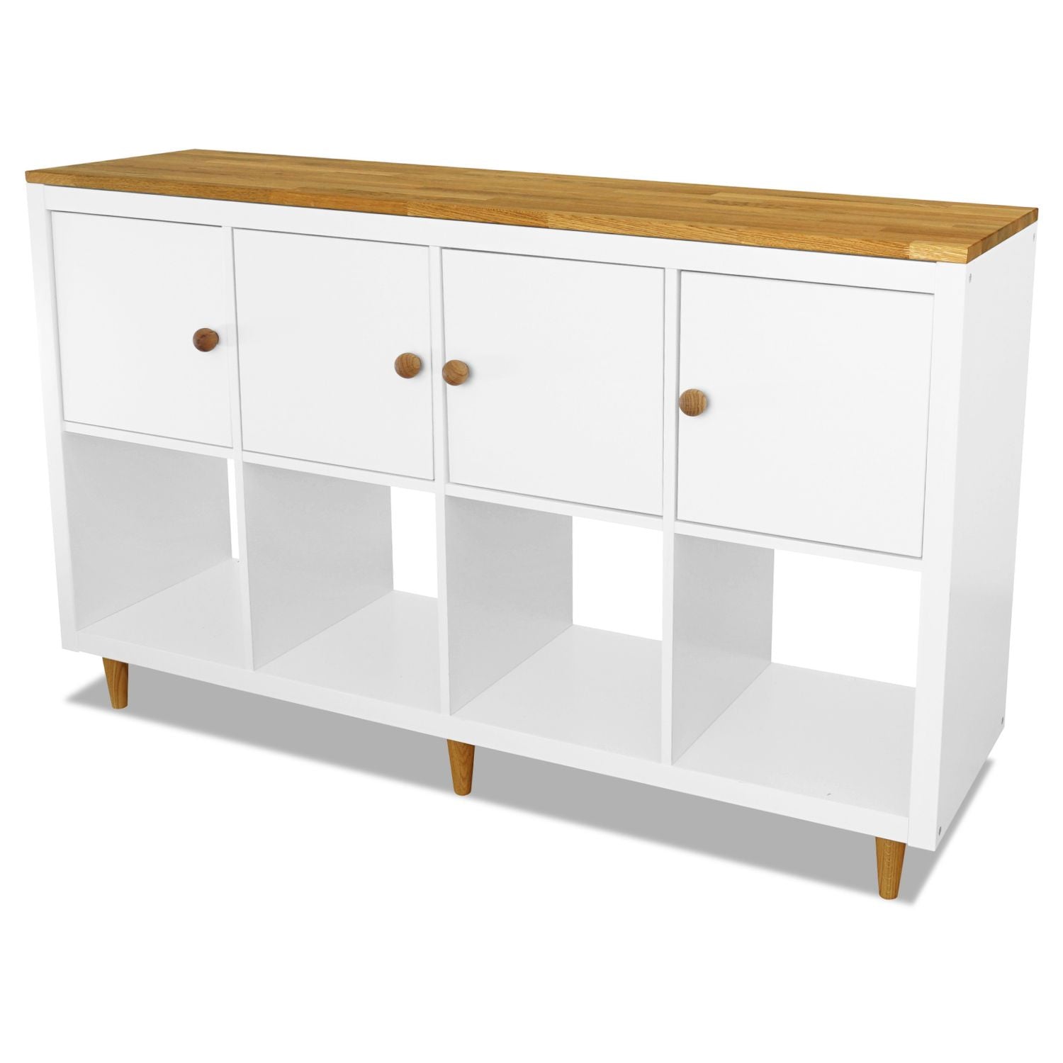 Upcycling Set für IKEA Kallax Regal 4 Fächer breit, 11-teilig - OMFORMO