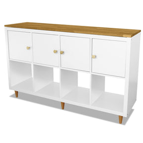 Upcycling Set für IKEA Kallax Regal 4 Fächer breit, 11-teilig - OMFORMO