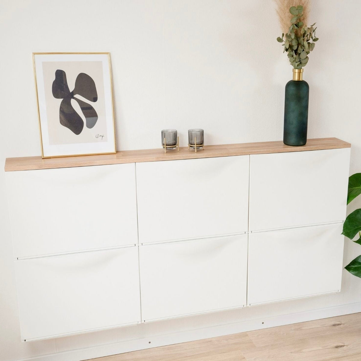 Holzplatte für IKEA Trones Schuhschrank 3 Fächer breit