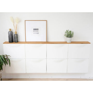 Holzplatte für IKEA Trones Schuhschrank 4 Fächer breit