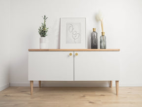 4 Möbelfüße Upp 20cm Eiche Weiß an Ikea Besta 2