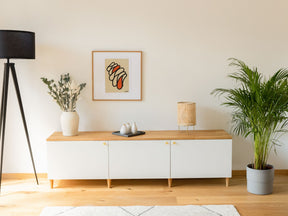 8 Möbelfüße Upp 10cm, Eiche Natur an Ikea Besta Sideboard
